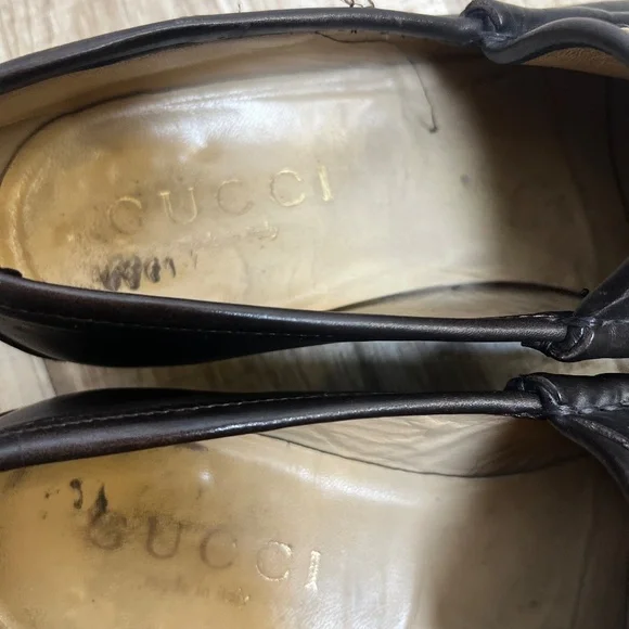 Vintage Gucci 1953 Horsebit Loafers Dark Brown Leather Size 41 E Wide - Picture 10 of 10